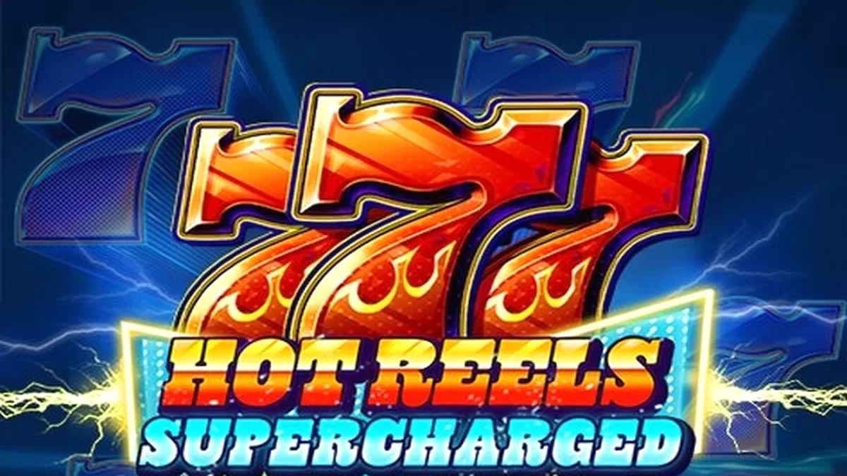 Isang masiglang visual ng 777 Hot Reels: Supercharged slot machine na nagpapakita ng mga klasikong simbolo ng prutas.